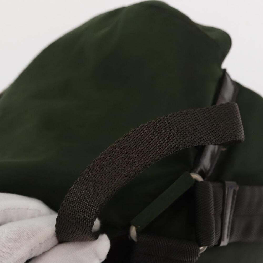 PRADA Backpack Nylon Khaki Silver Auth ti3500 - Picture 7 of 16